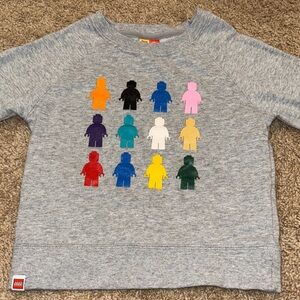 LEGO Kids Gray Sweatshirt with Colorful Minifigures